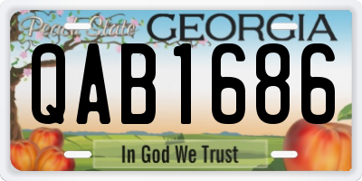 GA license plate QAB1686
