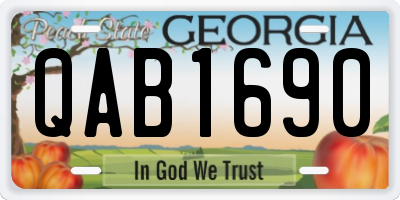 GA license plate QAB1690