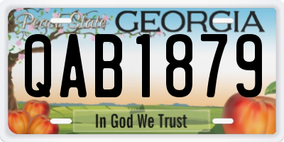 GA license plate QAB1879