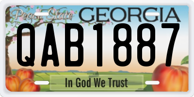 GA license plate QAB1887