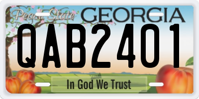 GA license plate QAB2401