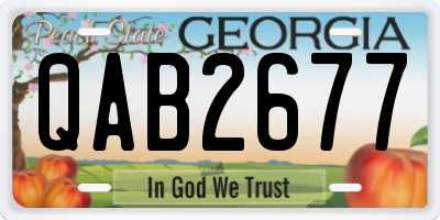 GA license plate QAB2677