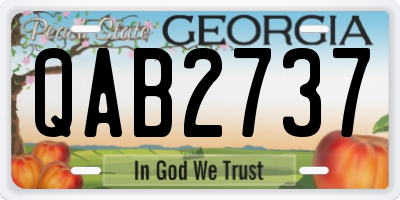 GA license plate QAB2737