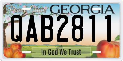 GA license plate QAB2811
