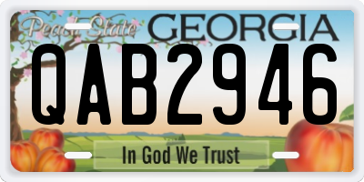 GA license plate QAB2946