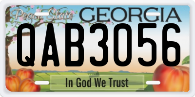 GA license plate QAB3056