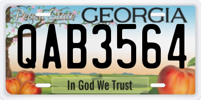 GA license plate QAB3564