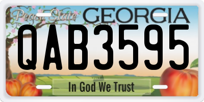 GA license plate QAB3595
