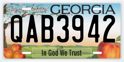 GA license plate QAB3942
