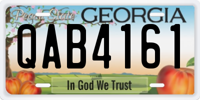 GA license plate QAB4161