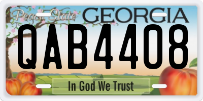 GA license plate QAB4408