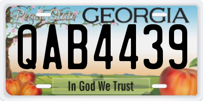 GA license plate QAB4439