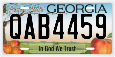 GA license plate QAB4459