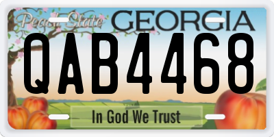 GA license plate QAB4468