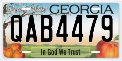 GA license plate QAB4479