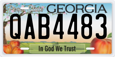 GA license plate QAB4483