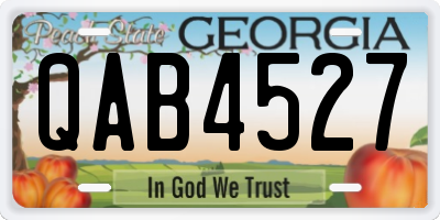 GA license plate QAB4527