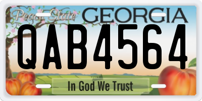 GA license plate QAB4564