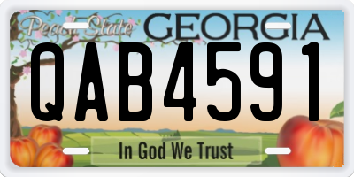 GA license plate QAB4591