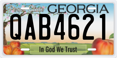GA license plate QAB4621