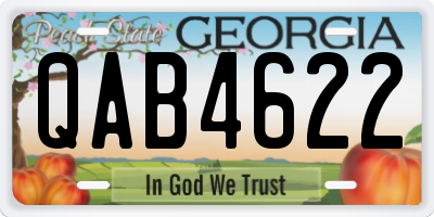 GA license plate QAB4622