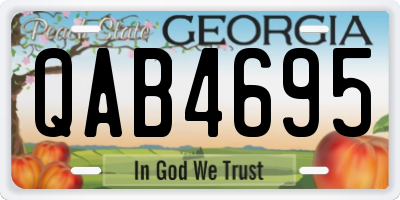 GA license plate QAB4695
