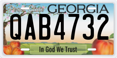 GA license plate QAB4732