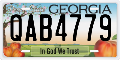 GA license plate QAB4779