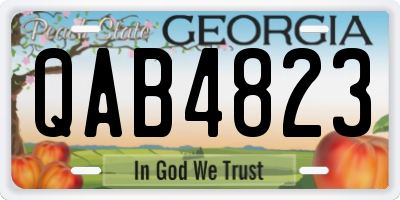 GA license plate QAB4823