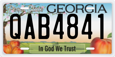 GA license plate QAB4841