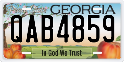 GA license plate QAB4859