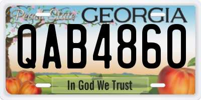 GA license plate QAB4860
