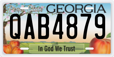 GA license plate QAB4879