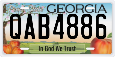 GA license plate QAB4886