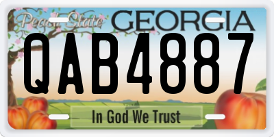 GA license plate QAB4887
