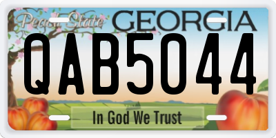 GA license plate QAB5044