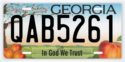 GA license plate QAB5261