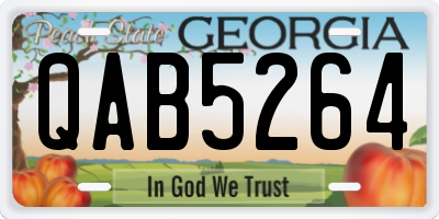 GA license plate QAB5264