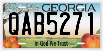 GA license plate QAB5271