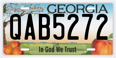 GA license plate QAB5272
