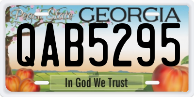 GA license plate QAB5295