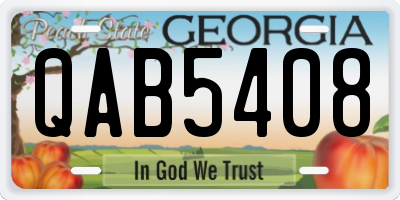 GA license plate QAB5408