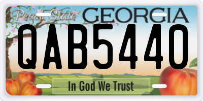 GA license plate QAB5440
