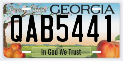 GA license plate QAB5441