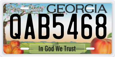 GA license plate QAB5468