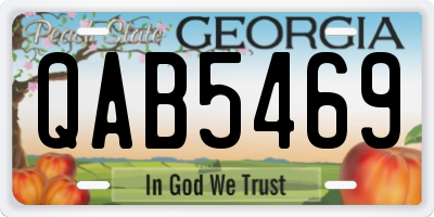GA license plate QAB5469