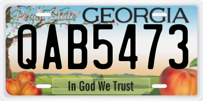 GA license plate QAB5473