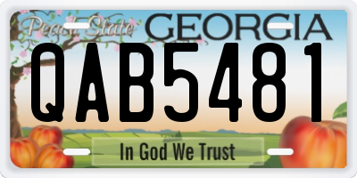 GA license plate QAB5481