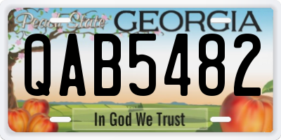 GA license plate QAB5482