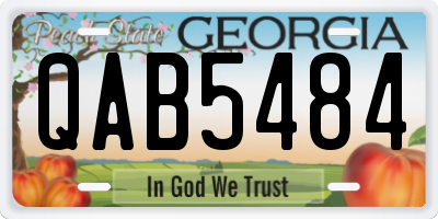 GA license plate QAB5484